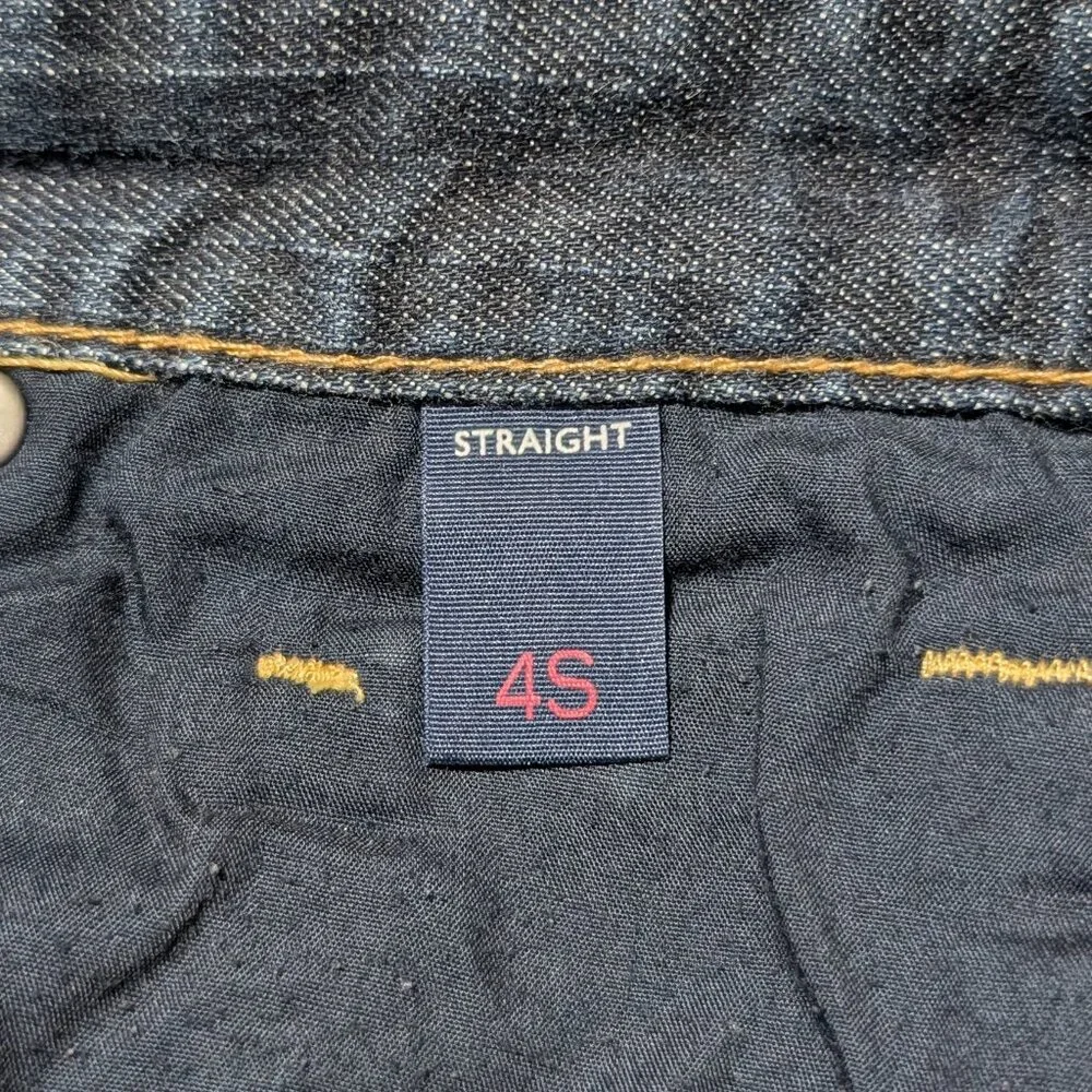 Tommy Hilfiger‎ Dark Wash Straight Leg Jeans Classic Denim Preppy Size 4 Short
